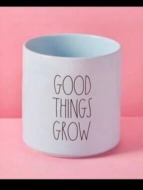 Rae Dunn White Ceramic Planter with "Good Things Grow"